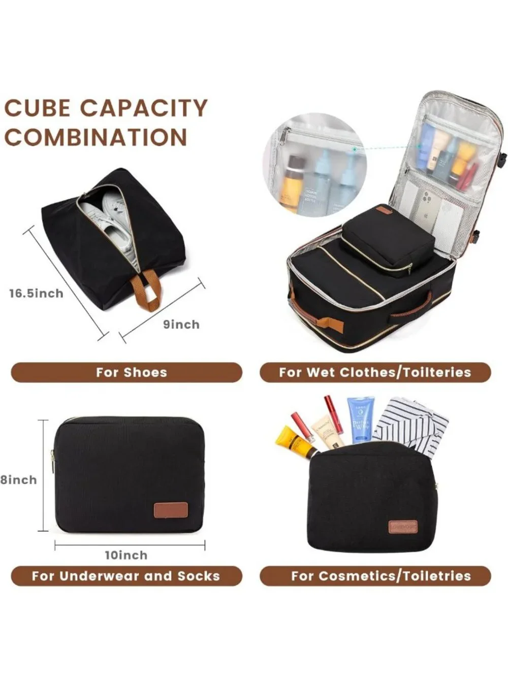 40L Large Travel Backpack for Women & Men, 17